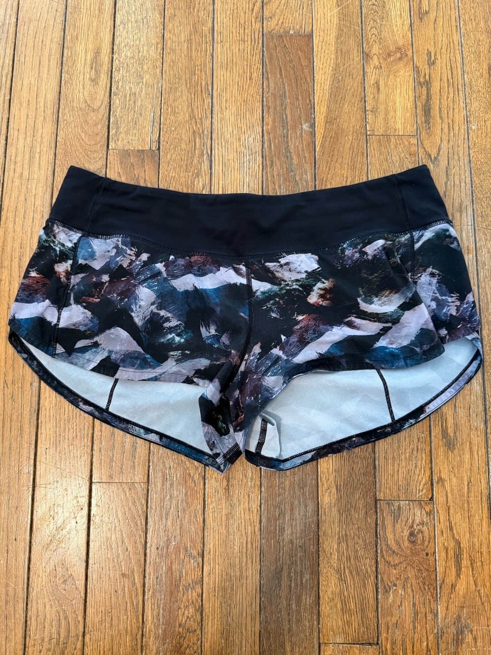lululemon athletica Black Abstract Print Athletic Shorts
